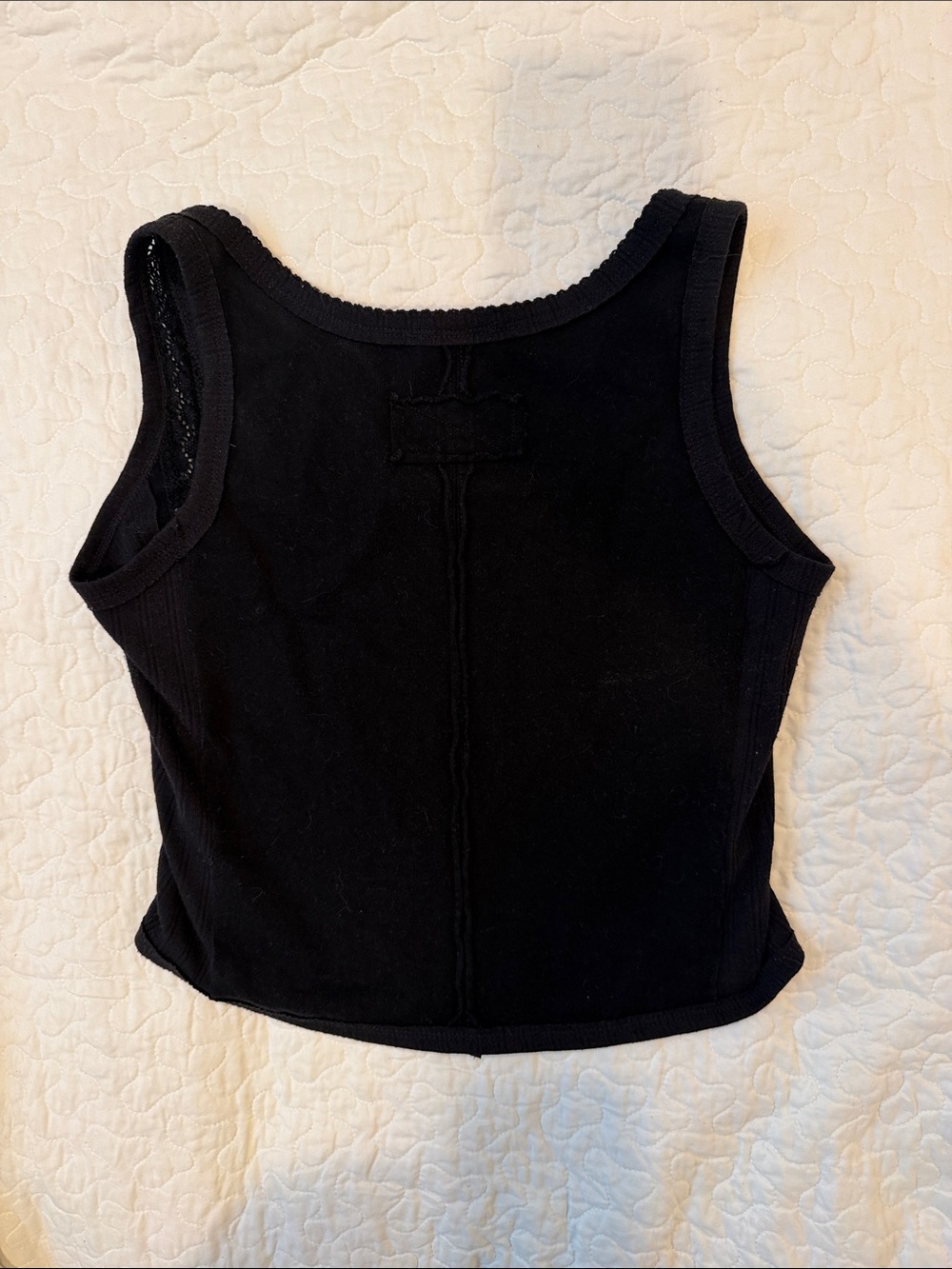 Bluivy Black Button-Front Ribbed Tank Size Medium - Picture 7 of 10